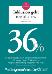 Plakat "36 %" - Gegen Ausgrenzung und Diskriminierung